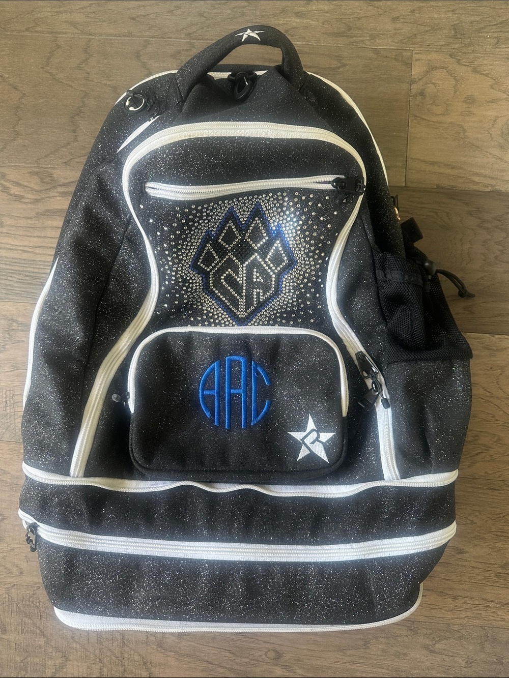 Rebel Dream Bag-Cheer Athletics-Sparkle Black & White Backpack
